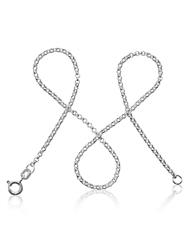 modabilé Erbskette Damen Halskette aus 925er Sterling Silber (50cm I 2mm breit) Silberkette 925 ohne Anhänger Echt Silberne Kette für Frauen Kurz