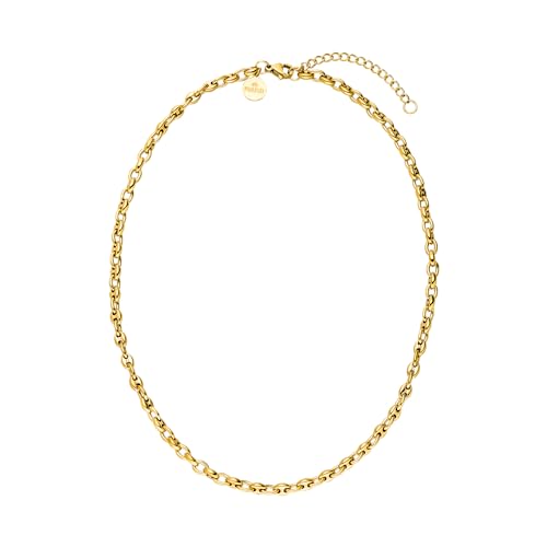 Purelei® Dreamscape Kette, Halskette aus Kaffeebohnen für Damen aus Edelstahl, Zeitlose wasserfeste Halskette, Einstellbare Länge von 40 bis 45 cm (Gold)