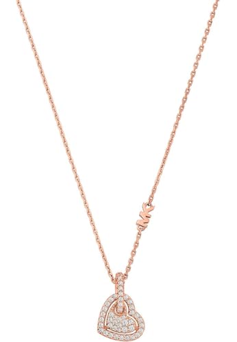 Michael Kors Damen-Kette 925er Silber Zirkonia One Size Roségold 32028599