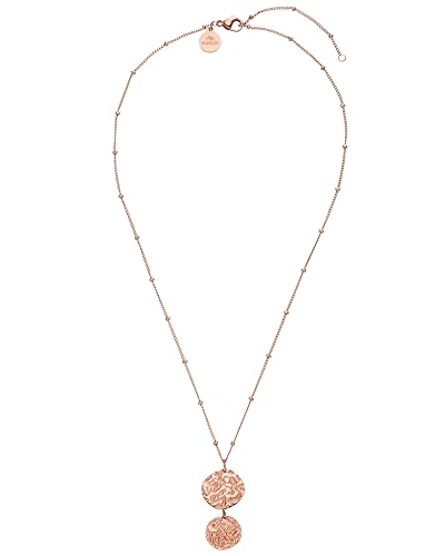 Purelei® Malihini Coin Kette Damen (Roségold) – Halskette Damen aus langlebigem Edelstahl – Wasserfeste Kette mit Anhänger – 40-45 cm Länge verstellbar – Halskette für deinen individuellen Look