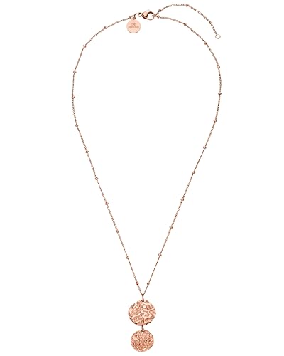 Purelei® Malihini Coin Kette Damen (Roségold) – Halskette Damen aus langlebigem Edelstahl – Wasserfeste Kette mit Anhänger – 40-45 cm Länge verstellbar – Halskette für deinen individuellen Look