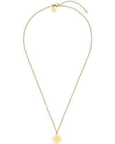 Purelei® Compass Kette Damen (Gold) – Halskette Damen aus langlebigem Edelstahl – Wasserfeste Kette mit Anhänger – 45-50 cm Länge verstellbar – Halskette für deinen individuellen Look