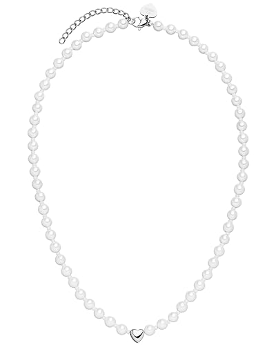 Purelei® Lovely Kette Damen (Silber) – Halskette Damen aus langlebigem Edelstahl – Wasserfeste Kette mit Anhänger – 40-45 cm Länge verstellbar – Halskette für deinen individuellen Look