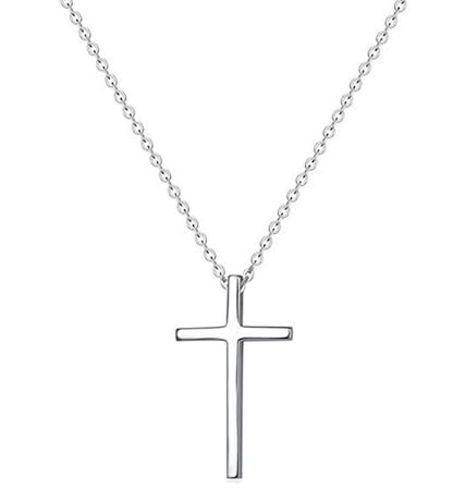 Bzzerumy 925 Sterling Silber kreuz kette,Sterling Silber halskette, silberkette damen,mit Kreuz Zarte Halskette,Modeschmuck für Frauen und Mädchen