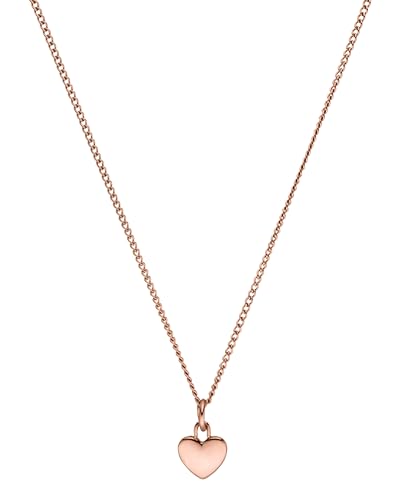 Purelei® Heart Charm Kette Damen (Roségold) – Halskette Damen aus langlebigem Edelstahl – Wasserfeste Kette – 50-55 cm Länge verstellbar – Halskette für deinen individuellen Look