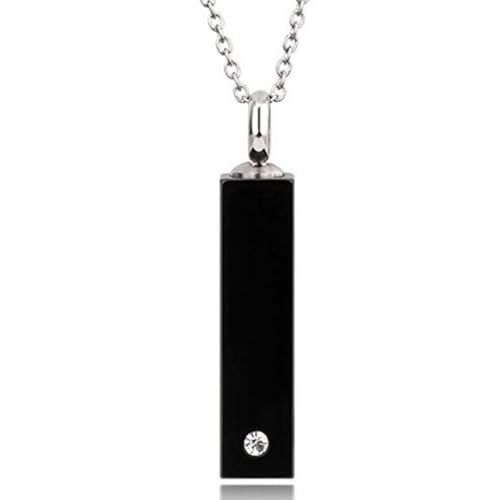 Choker Halskette Gothic Halskette Kette kann die zylindrische Kristall geschnitzte Urne öffnen - Box Anhänger Beerdigung Einäscherung Asche Schmuck Halskette beste Freundin Geschenke Freundschaft