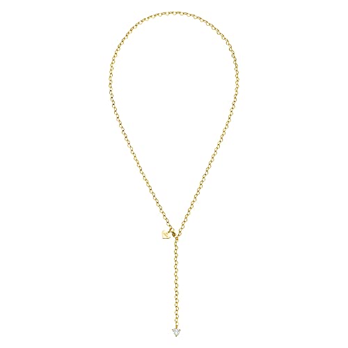 Purelei® Endless Love Kette (Gold), Wasserfeste Y-Halskette für Frauen mit Herzanhänger aus Edelstein, Kette aus Edelstahl, Geschenk für Frauen, 60 cm Länge verstellbar