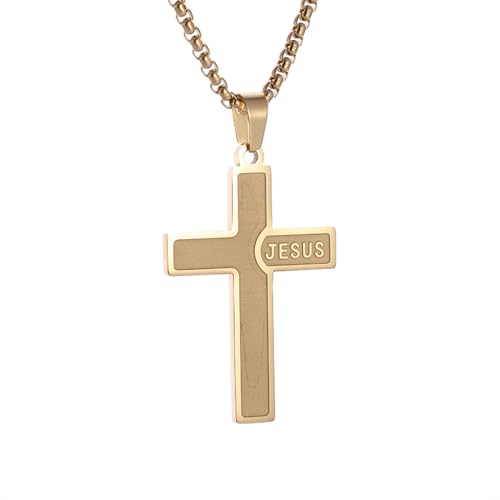 Choker Halskette Gothic Halskette Kette Kreuz Anhänger Halskette Christliches Alphabet Schmuck für Männer Frauen Religiöses Gebet Glaube Amulett Geschenk beste Freundin Geschenke Freundschaft