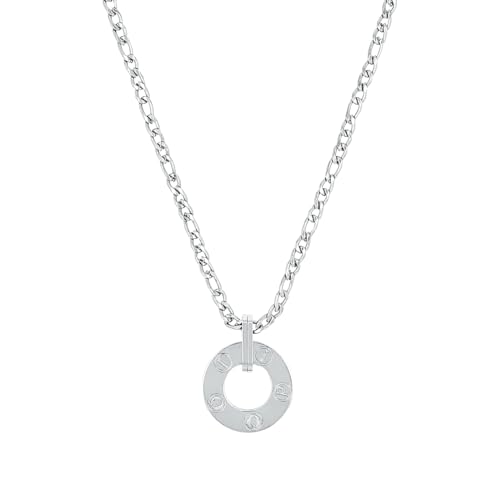 JOOP! Kette mit Anhänger Edelstahl Damen Halsschmuck, 45+5 cm, Silber, Kommt in Schmuck Geschenk Box, 2038966