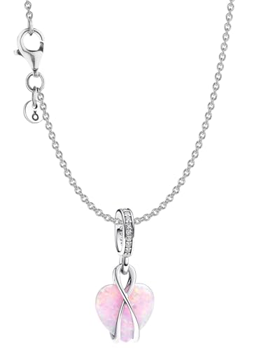 PANDORA Damen-Kette Mum Opalisierendes Herz Geschenkset Silber 68303