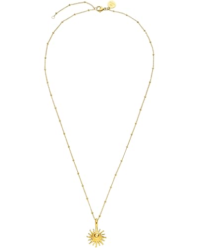 Purelei® Sun Kette Damen (Gold) – Halskette Damen aus langlebigem Edelstahl – Wasserfeste Kette mit Anhänger – 50-55 cm Länge verstellbar – Halskette für deinen individuellen Look