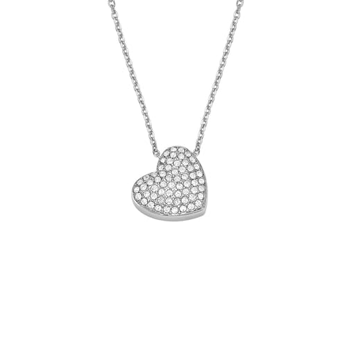 FOSSIL Damenkette Sadie Glitz Heart Anhänger Edelstahl, JF04674040