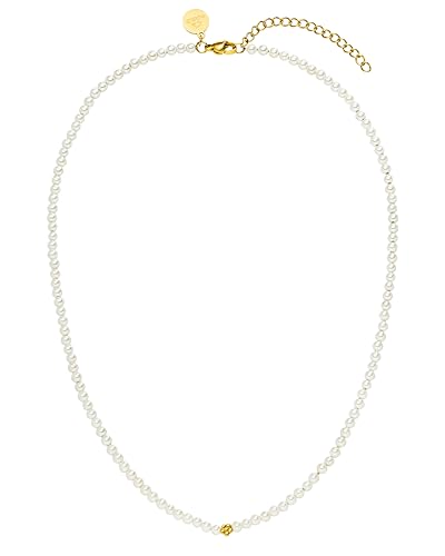 Purelei® Shiny Bloom Kette Damen (Gold) – Halskette Damen aus langlebigem Edelstahl – Wasserfeste Kette – 40-45 cm Länge verstellbar – Halskette für deinen individuellen Look