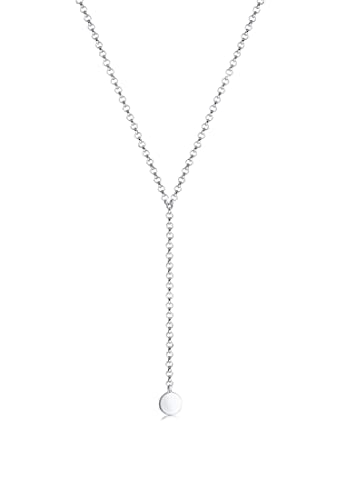 Elli Halskette Damen Choker Y-Kette Plättchen Geo 925 Sterling Silber