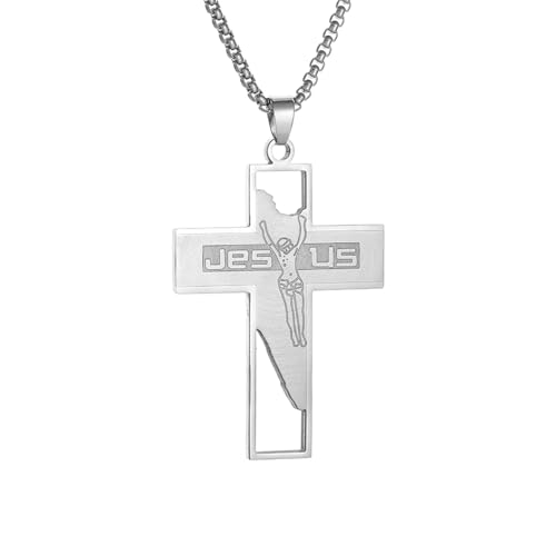 IOETSEUT Choker Halskette Gothic Halskette Kette Herren personalisiert modisch, unregelmäßig? Kreuz Text Anhänger Halskette Straße Hip-Hop Rock Schmuck Beste Freundin Geschenke Freundschaft