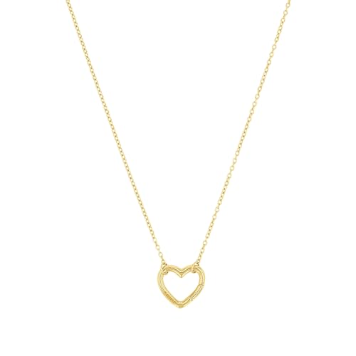 Amor Kette mit Anhänger 925 Sterling Silber Damen Halsschmuck, 42 cm, Gold, Herz, Kommt in Schmuck Geschenk Box, 2038568