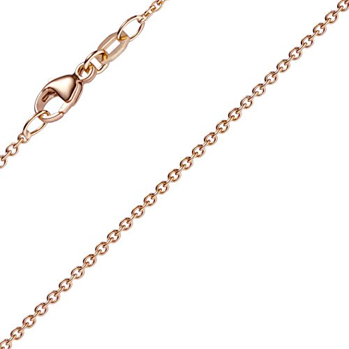 Schmuck Krone 1,5mm Rund-Ankerkette aus 585 Gold Rotgold Kette Collier Halskette, 42cm