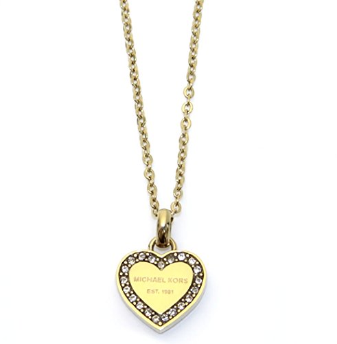 Michael Kors MK Status Logo Heart Pendant Necklace MKJ4265710 MKJ4265