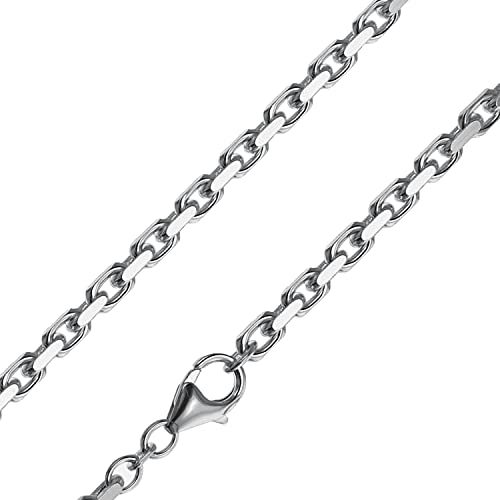 trendor Silberkette für Herren Ankerkette 4,5 mm breit modischer Halsschmuck aus echtem Sterlingsilber, tolle Geschenkidee 08632-50 50 cm