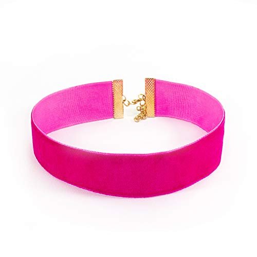 Oblique Unique® Halsband Halskette Damen Mädchen Kette Choker Pink für JGA Junggesellinnenabschied Party - Menge wählbar (Menge 1)