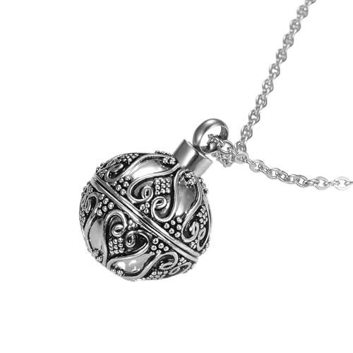 Halsband Halskette Gothic Halskette Kette Retro Ball Antik Einäscherung Gedenkkette Schmuck Denkmal Kann öffnen Andenken Asche Urne Anhänger Tropfen Hipping beste Freundin Geschenke Freundschaft