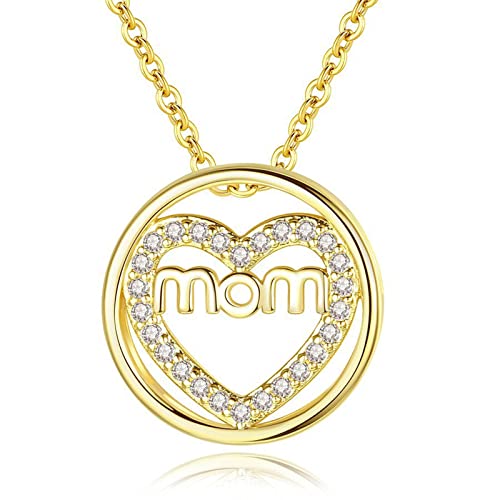 Yienate Gold Mom Halskette Choker Herz Cz Kristall Reifen Anhänger Halskette Kette Mum Liebe Kristall Halskette Charme Geburtstein Schmuck Geschenk Für Frauen Mädchen