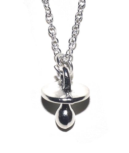 Lifestyle Schmuck Schnuller Anhänger mit Silber Kette 55cm