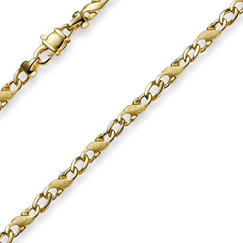 3,5mm Rockwellkette Kette Collier matt 585 Gold Gelbgold 45cm