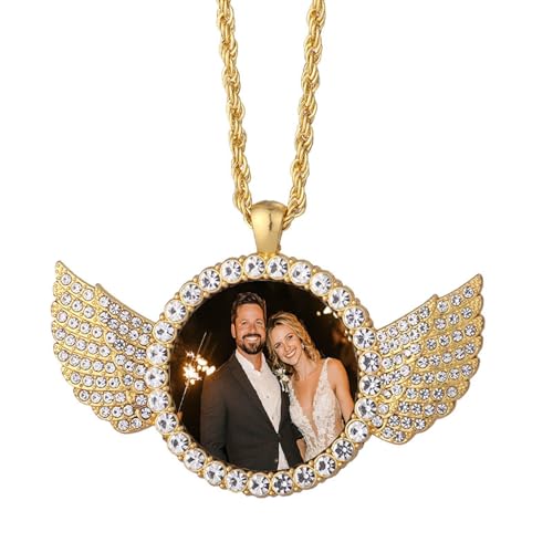 Igemy Personalisierte Kette mit Bild Halskette mit Bild Kette mit Foto Personalisierte Kette Foto Kette Geschenke für Frauen Kettenanhänger mit Foto Personalisierte Geschenke Beste Freundin Geschenke