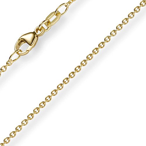 1,5mm Rund-Ankerkette aus 585 Gold Gelbgold Kette Collier Halskette, 70cm