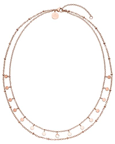 Purelei® Plain Kette Damen (Roségold) – Halskette Damen aus langlebigem Edelstahl – Wasserfeste Kette – 40-50 cm Länge verstellbar – Halskette für deinen individuellen Look