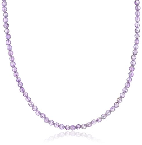 Engelsrufer Amethyst Kette für Damen rhodiniertes 925er-Sterlingsilber Länge 80 cm