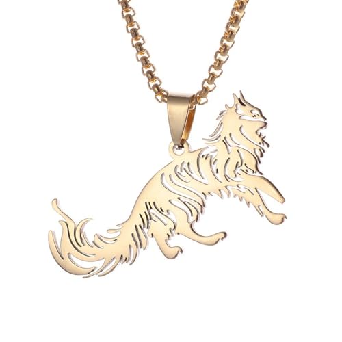 Halskette Gothic Halskette Kette Niedliches Haustier Maine Coon Anhänger Halskette für Männer und Frauen Modeschmuck Tierliebhaber Schmuck Geburtstagsgeschenk beste Freundin Geschenke Freundschaft