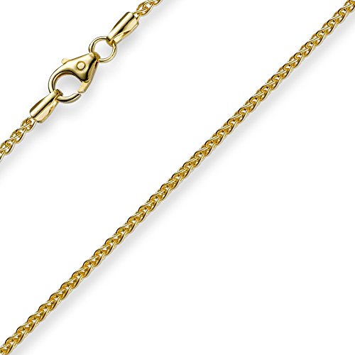 1,5mm Zopfkette Kette Collier aus 585 Gold Gelbgold Goldkette 38cm Unisex