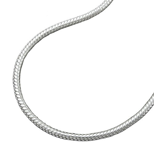 Kette Halskette Silberkette 925 Silber Damen Schlangenkette für Frauen Breite 1,5 mm Kettenlänge: 80 cm Anhängerkette